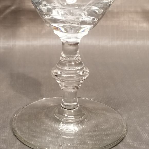 Four and 3/4 inch tall by one and a half inch wide wine glass short stem. - Picture 3 of 7